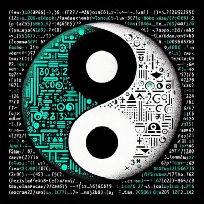 Yin Yang Coding Graphic